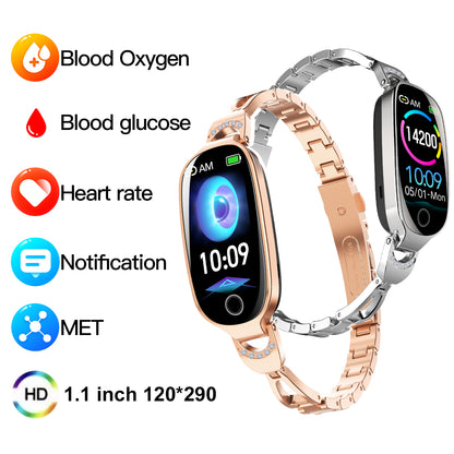Gold Smartwatch For Women Compatible For Android & IOS Jewelry dealsniper-net