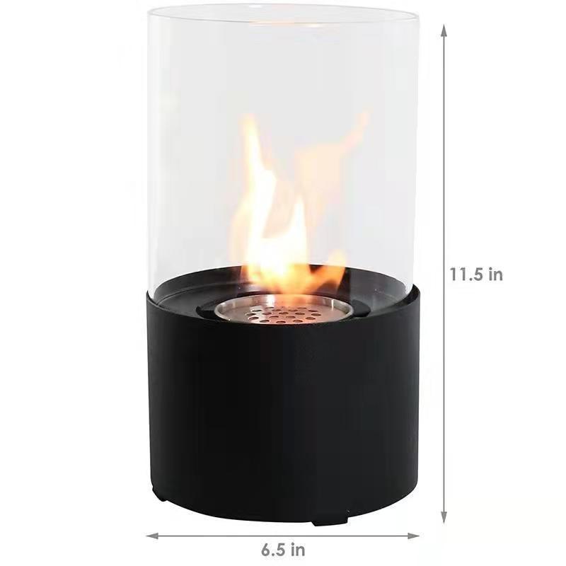 Tabletop Fire Pit Concrete Rubbing Alcohol Indoor Fire Bowl Mini Fireplace Deals dealsniper-net Black