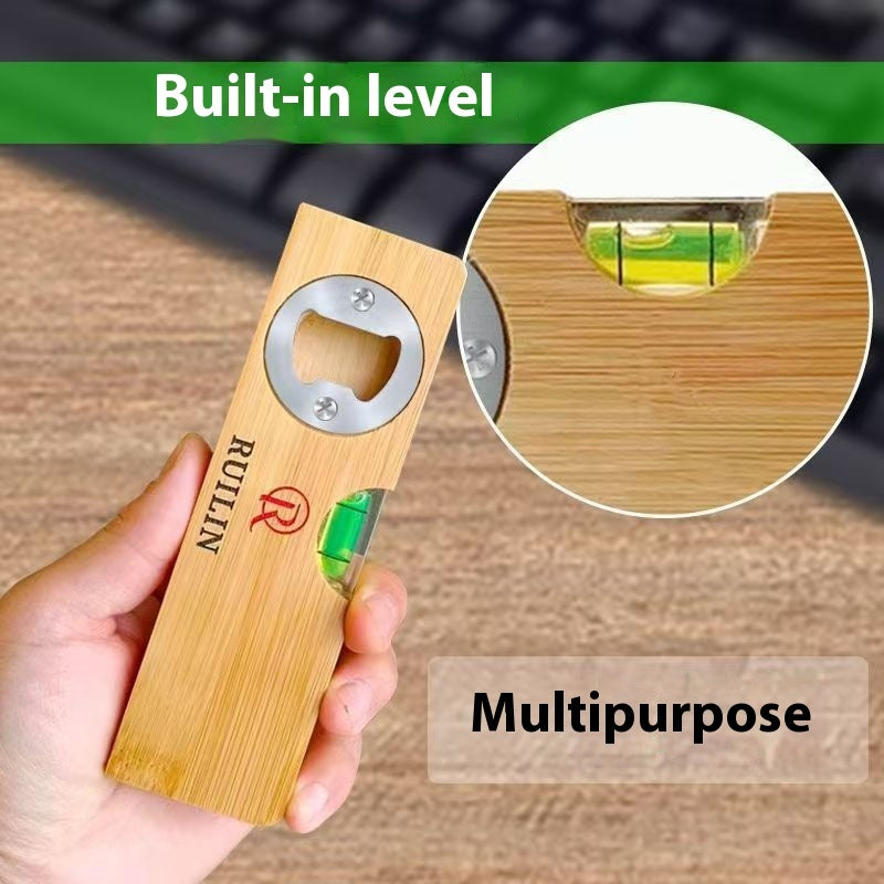 Wooden Multifunctional Level Bottle Opener Kitchen DealSniper.net