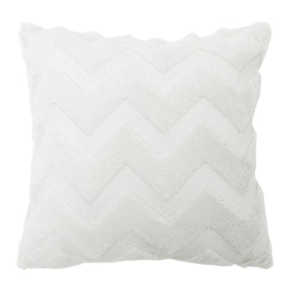 Geometric Rhombus Double-sided Three-dimensional Plush Pillowcase Home dealsniper-net C White A45x45cm