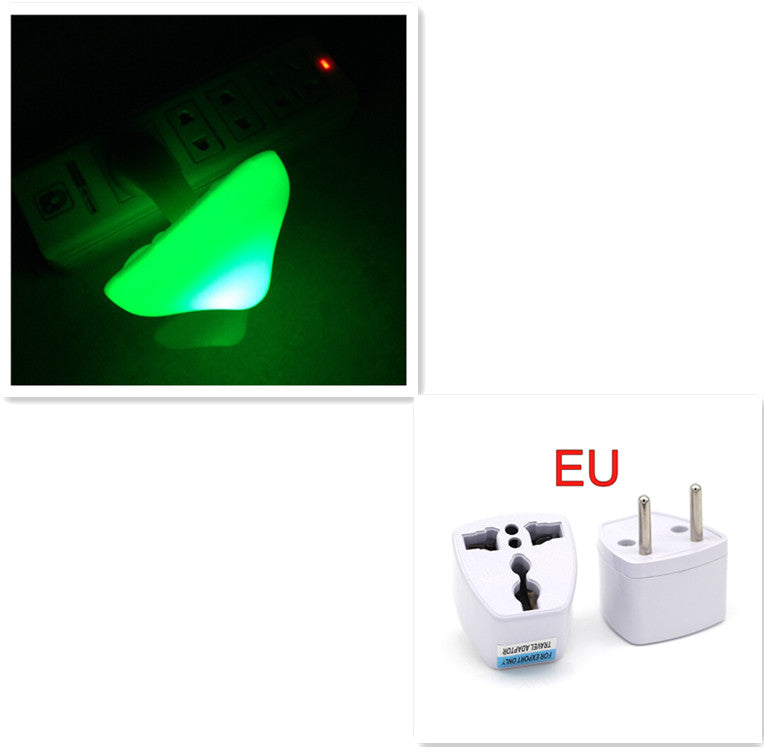 LED Night Light Mushroom Wall Socket Lamp EU US Plug Warm White Home dealsniper-net Mushroom EU Green