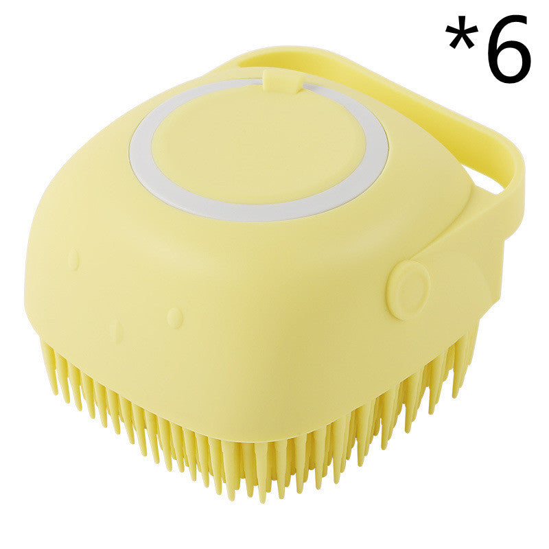 Silicone Dog Bath Massage Gloves Brush Pet Cat Bathroom Cleaning Tool