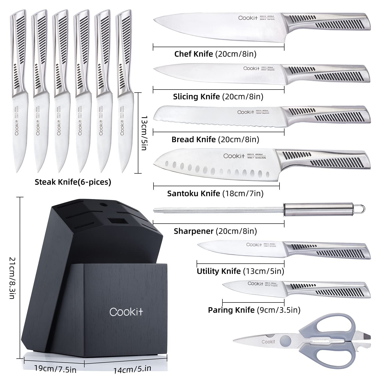 Kitchen Knife Set 15 Piece Knife Sets Kitchen dealsniper-net