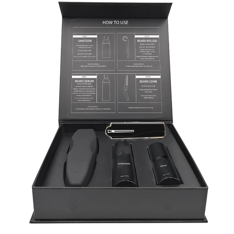 Men's Beard Grooming Kit Beard Roller Cleaning Disinfectant Men dealsniper-net