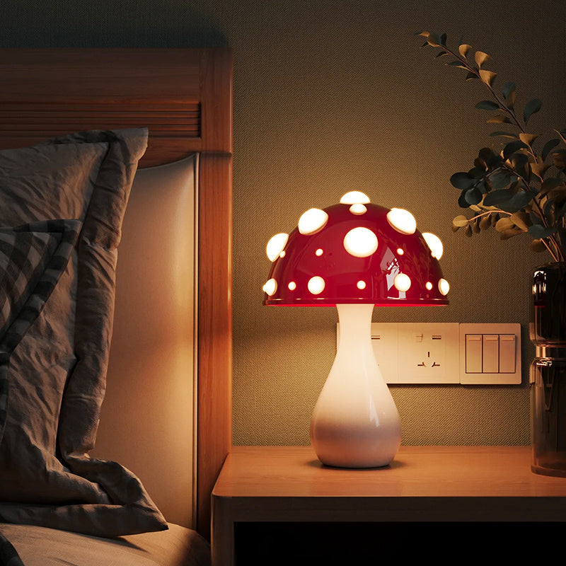 Mushroom Decorative Table Lamp Bedroom Dimming Home Decor dealsniper-net