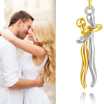 Affectionate Hug Necklace Couples Gift Fashion Pendant Necklace Jewelry dealsniper-net