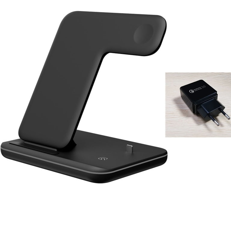 Compatible Mobile Phone Watch Earphone Wireless Charger Gadgets Gym From House Black EU plug Set