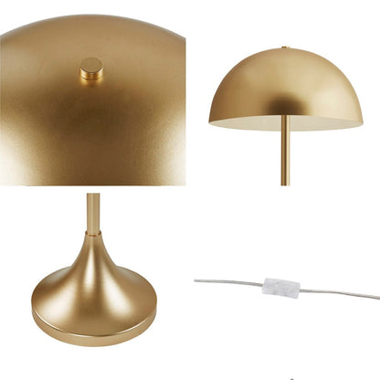 Dome-Shaped 2-Light Metal Table Lamp