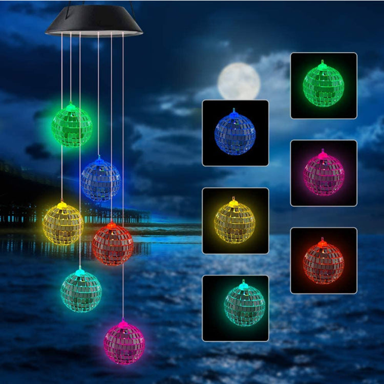 Outdoor Solar Wind Chime Lamp Hummingbird Butterfly Ball Wind