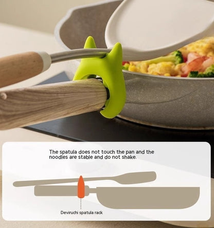 Multifunctional Spatula Holder Silicone Anti-overflow Spoon Holder Kitchen dealsniper-net Green Truner Frame 1PCS