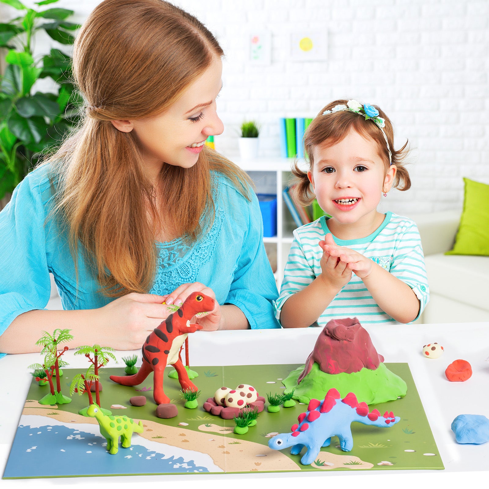 Robotime Robud Dinosaur Air Dry Clay Kit Easy To Modeling Shape Super Soft Non Stick Wonderful Activity For Children Kids Gifts Kids DealSniper.net