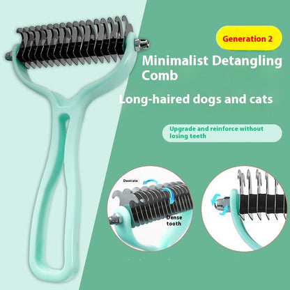 Pets Fur Knot Cutter Dog Grooming Shedding Tools Pets Gym From House AD818 Large Green