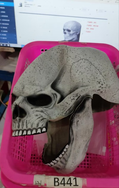 Halloween Movable Mouth Skull Mask Helmet Mouth Movable Skull Full Head Skull Mask Holidays dealsniper-net