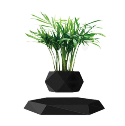 Nordic Modern Minimalist Maglev Marble Potted Plant Home Decor DealSniper.net Black Flowerpot