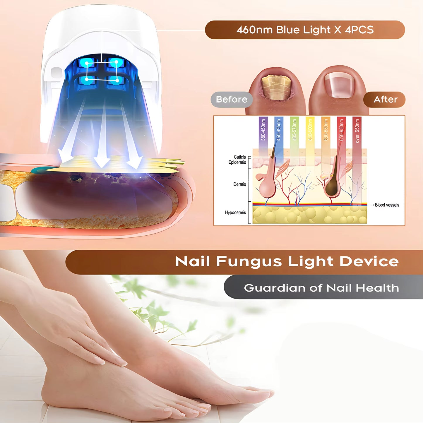 Nail Fungus Laser Treatment LED Light Device Nail Fungus Remover Beauty dealsniper-net