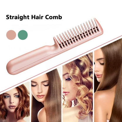 2 In 1 Wireless Straight Hair Comb Portable USB Charging Beauty dealsniper-net