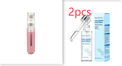 3 In 1 Lip Care Roller Needle Roller Lip Roller Beard Growth Men Gym From House 0.25mm Pink set