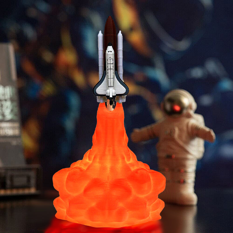 3D Printing Novelty Product Rocket Night Light Home Decor Gym From House