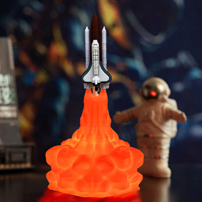 3D Printing Novelty Product Rocket Night Light Home Decor Gym From House