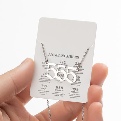 Women's New Angel Lucky Digital Pendant Necklace