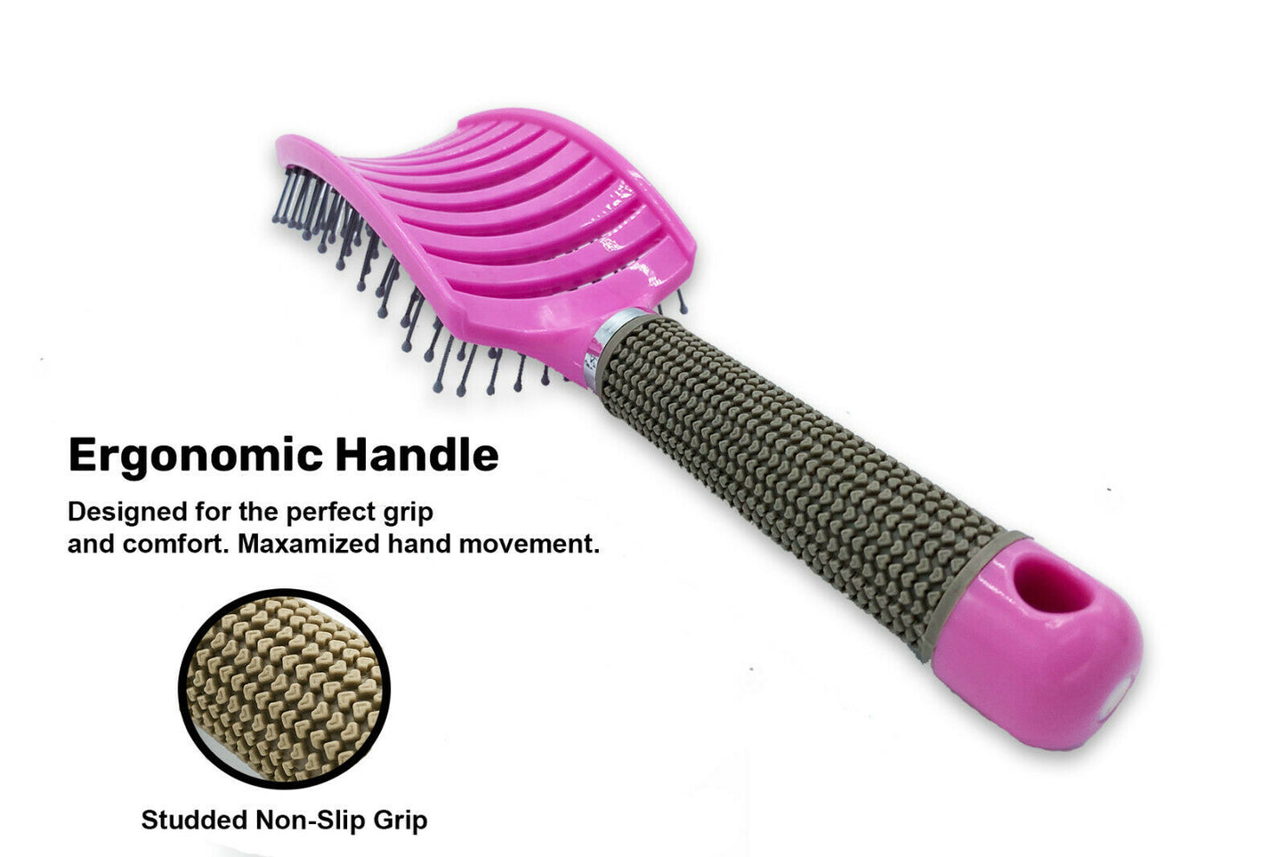 Hair Scalp Massage Brush Anti Static Curved Vented Styling Detangling Brushes