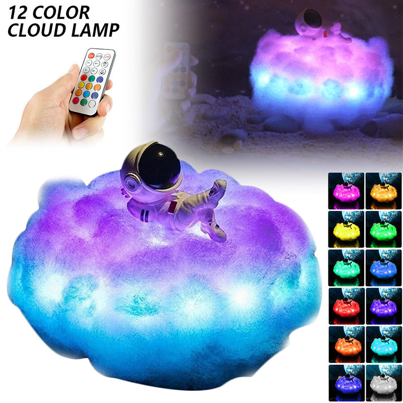 LED Colorful Clouds Astronaut Lamp With Rainbow Lamp Home Decor dealsniper-net