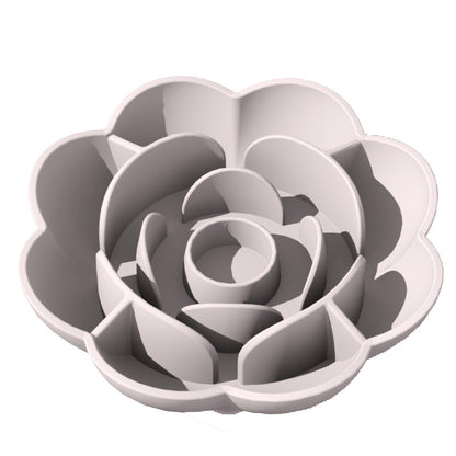 Non-slip Slow Feeding Silicone Dog Food Bowl Easy To Clean Pets dealsniper-net White Snow Color