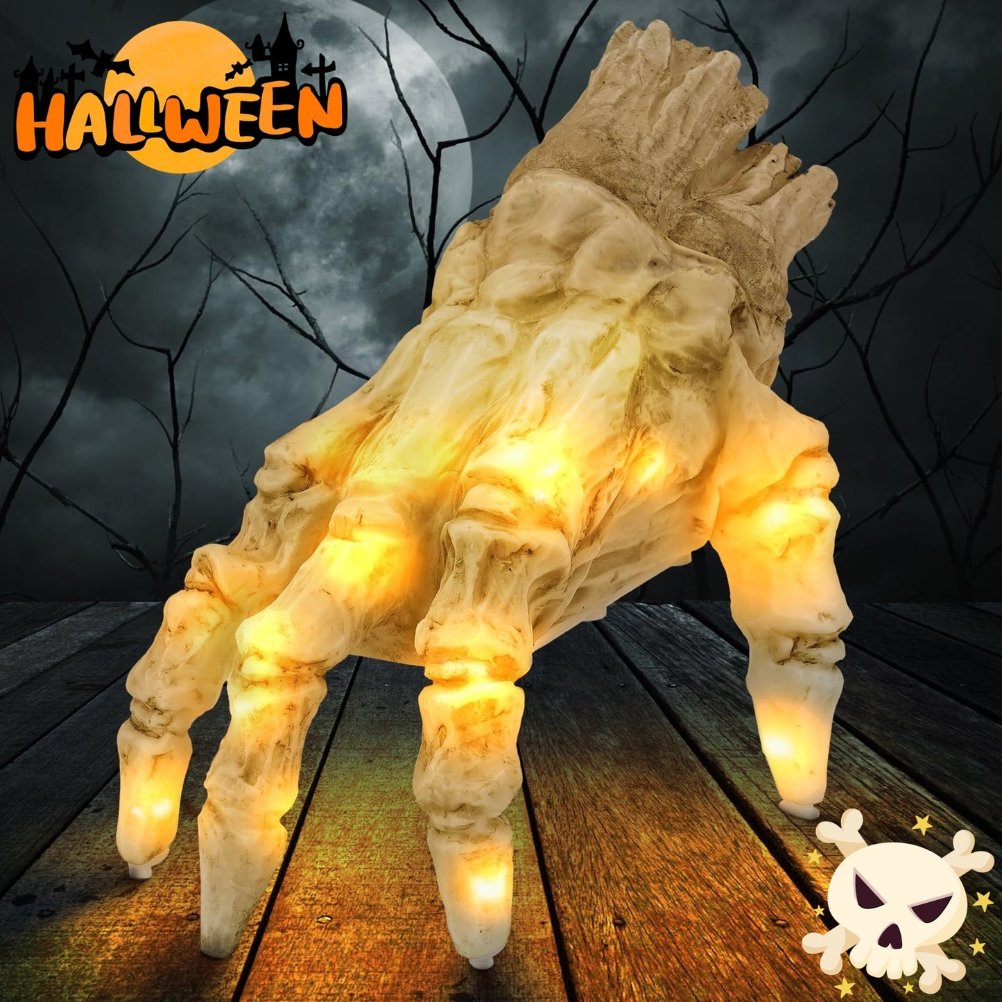 Halloween Electric Luminous Crawling Hand Animated Decoration