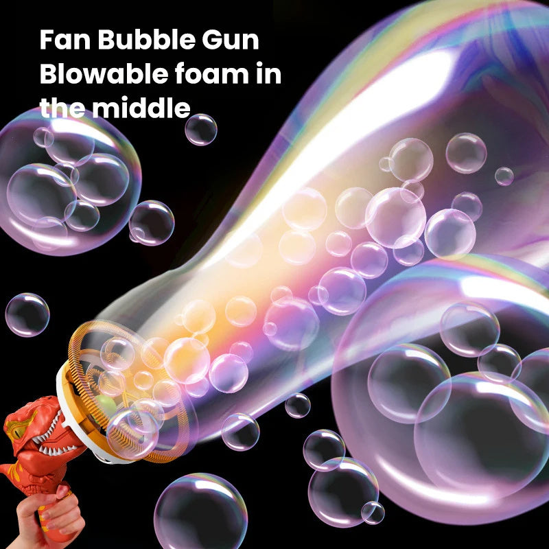 Fan Dinosaur Bubble Machine Bubble Blowing Toy Children's Kids dealsniper-net