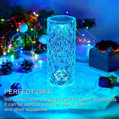 16 Colors LED Crystal Lamp Rose Light Touch Table Lamps Bedr Home Decor dealsniper-net