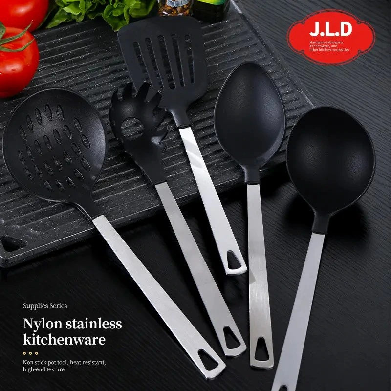 Cooking Utensil Set Premium 5 Piece Kitchen Utensil Set Kitchen dealsniper-net Black