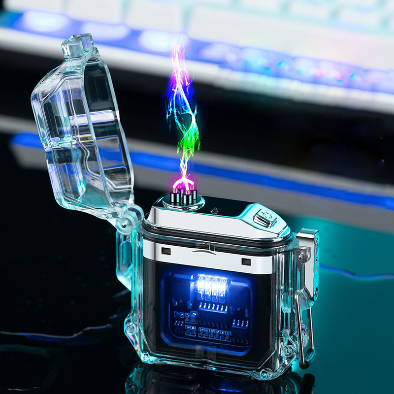 USB Lighter Windproof Double ArcLighter Gadgets Gym From House