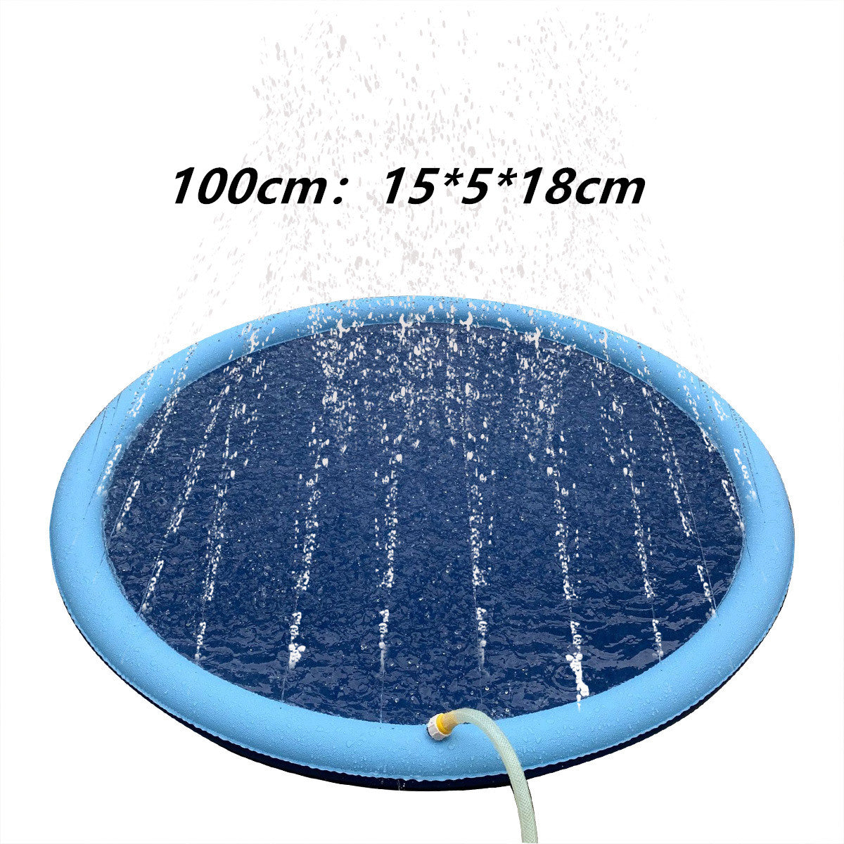 Non-Slip Splash Pad For Kids And Pet Dog Pool Summer Outdoor Pets dealsniper-net Blue100cm