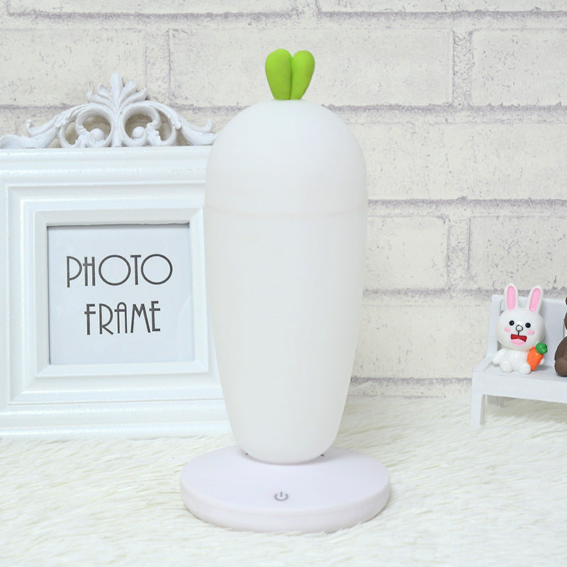 Small Night Lamp Creative Cartoon Carrot Desk Lamp Home Decor dealsniper-net White