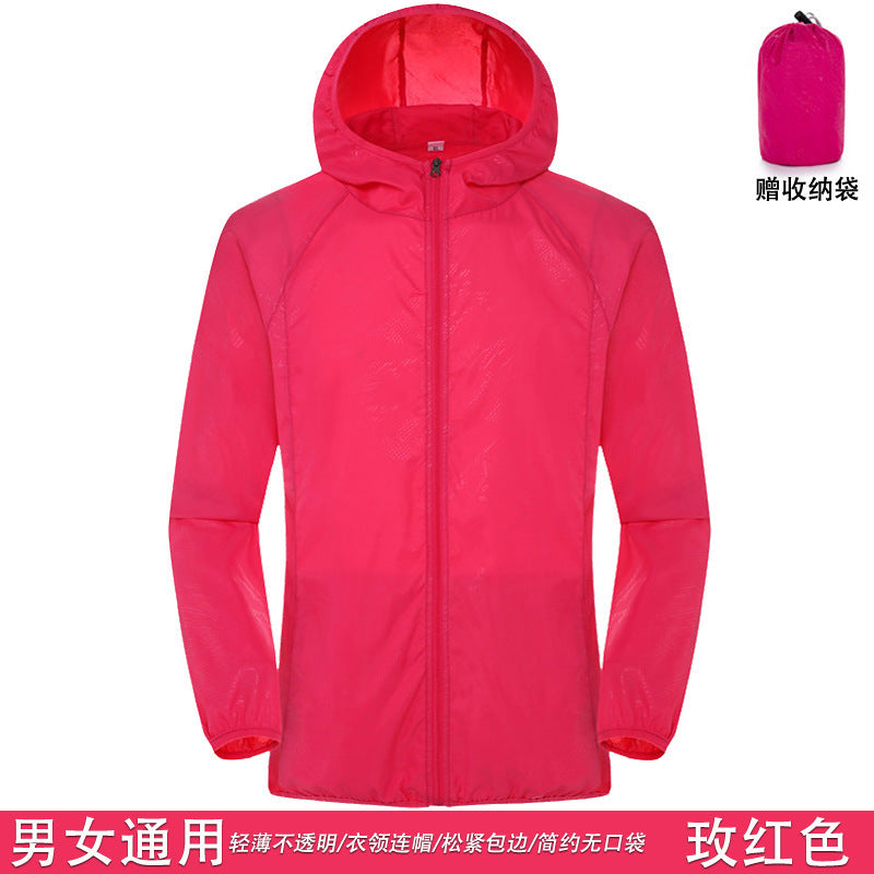 New Sun Protection Clothing Couple Outdoor Skin Clothing Men DealSniper.net Rose Red 4XL
