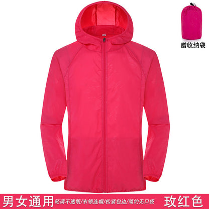 New Sun Protection Clothing Couple Outdoor Skin Clothing Men DealSniper.net Rose Red 4XL
