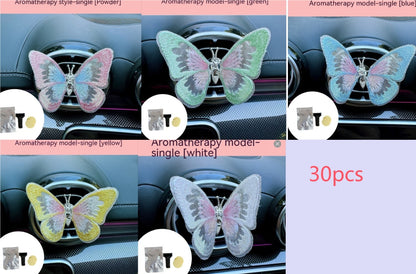 Moving Embroidery Butterfly Center Console Air Outlet