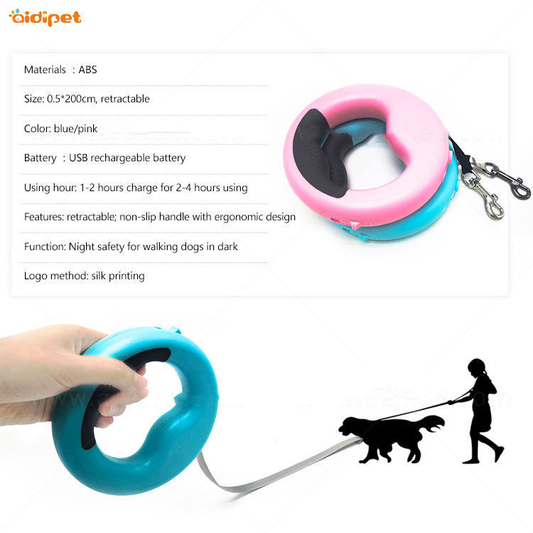 New LED Automatic Telescopic Traction Rope For Pets Pets dealsniper-net