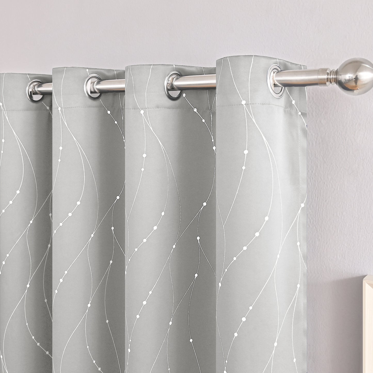 Modern Minimalist Furnishings Decorative Blackout Curtains Home Decor DealSniper.net Light Gray 100x130 Punch 1PCs