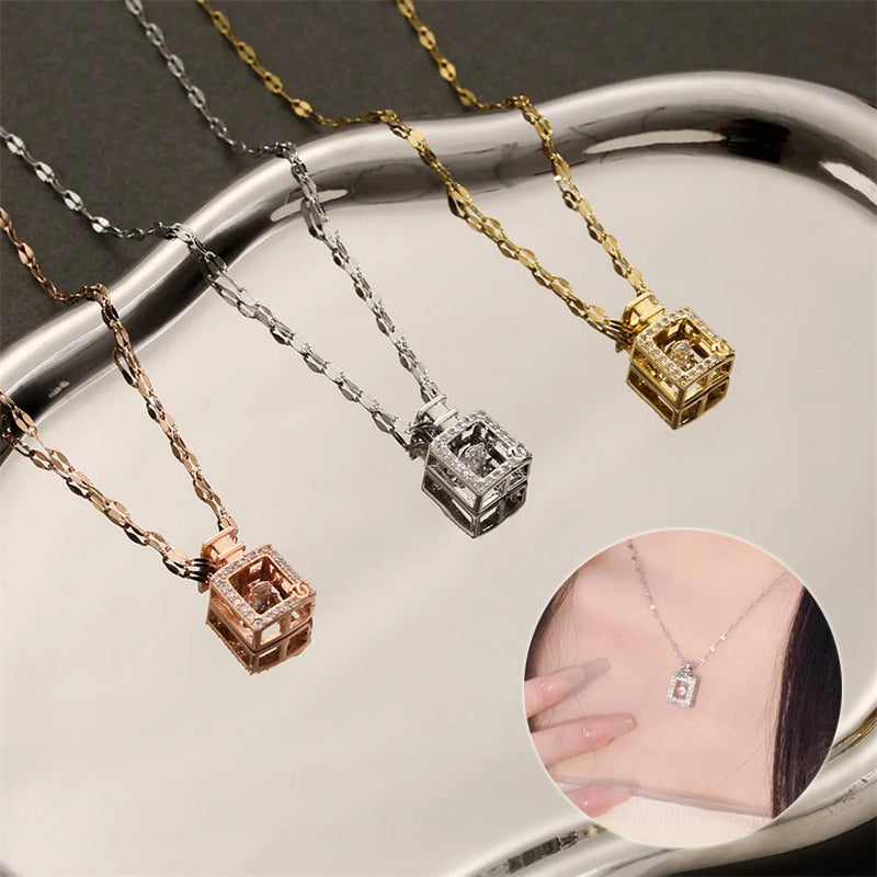 Valentines Day Gift Perfume Bottle Pendant Titanium Steel Necklace Jewelry Gym From House