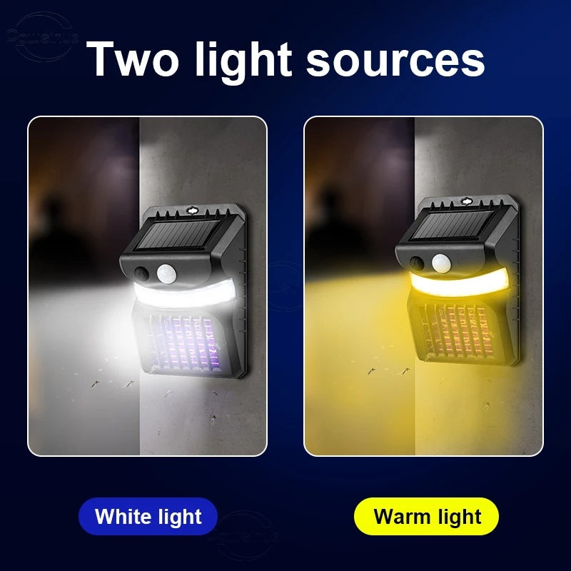 New Solar Wall Lamp Upgrades Mosquito Repellent Function House Gym From House