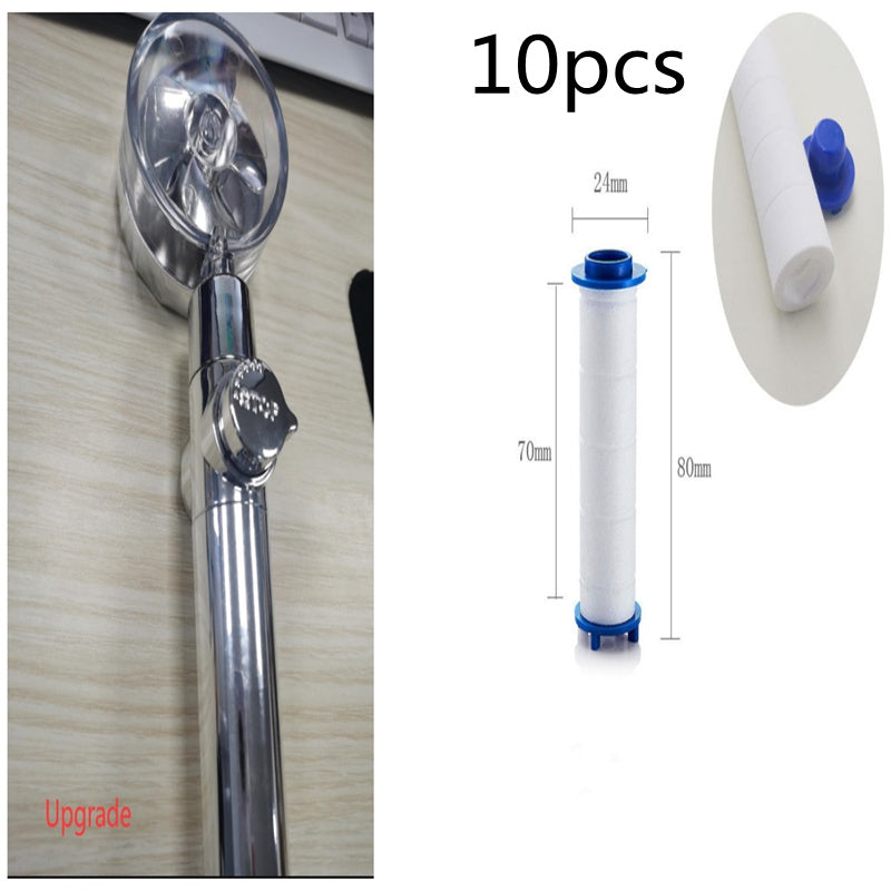 New Turbo Propeller Shower Head Water Saving High Pressure Flow