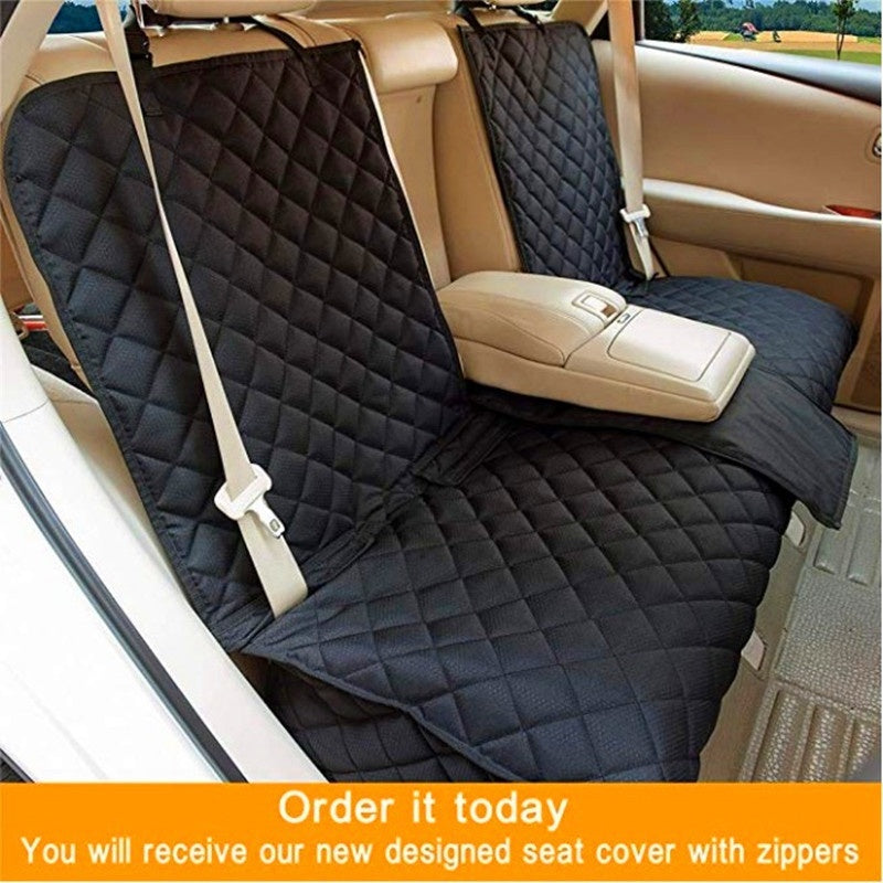 Pet Car Travel Rear Seat Cushion Dog Travel Toilet Pets dealsniper-net KC06 double zipper with black