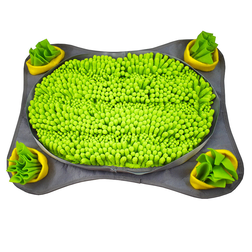 Dogs Snuffle Mat Pet Leak Food Anti Choking Mat Cat Dog Training Pets Gym From House Green 56x38cm