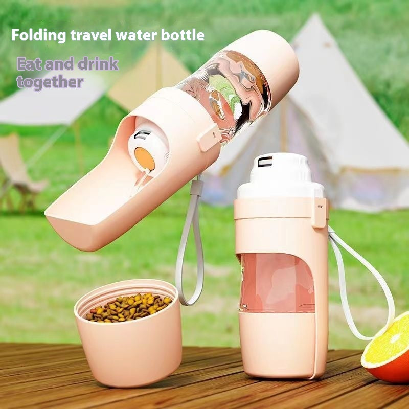 2 In 1 Travel Dog Water Bottle Pet Water Dispenser Feeder Kitchen dealsniper-net