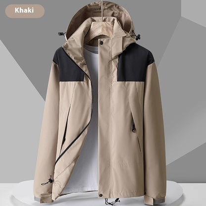 Hooded Windbreaker Unisex Fashion Color block Men DealSniper.net