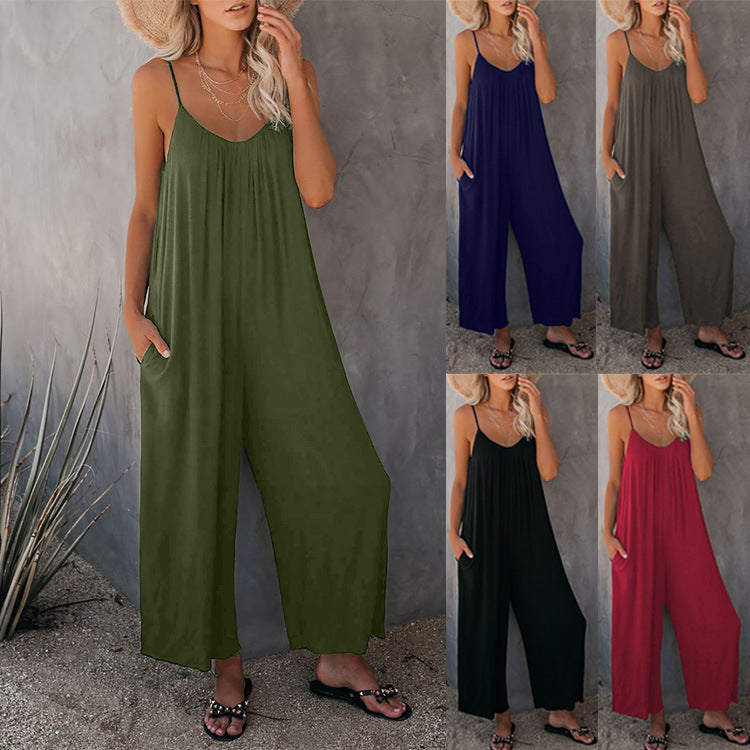 Women's Loose Sleeveless Jumpsuits Romper Jumpsuit Women dealsniper-net