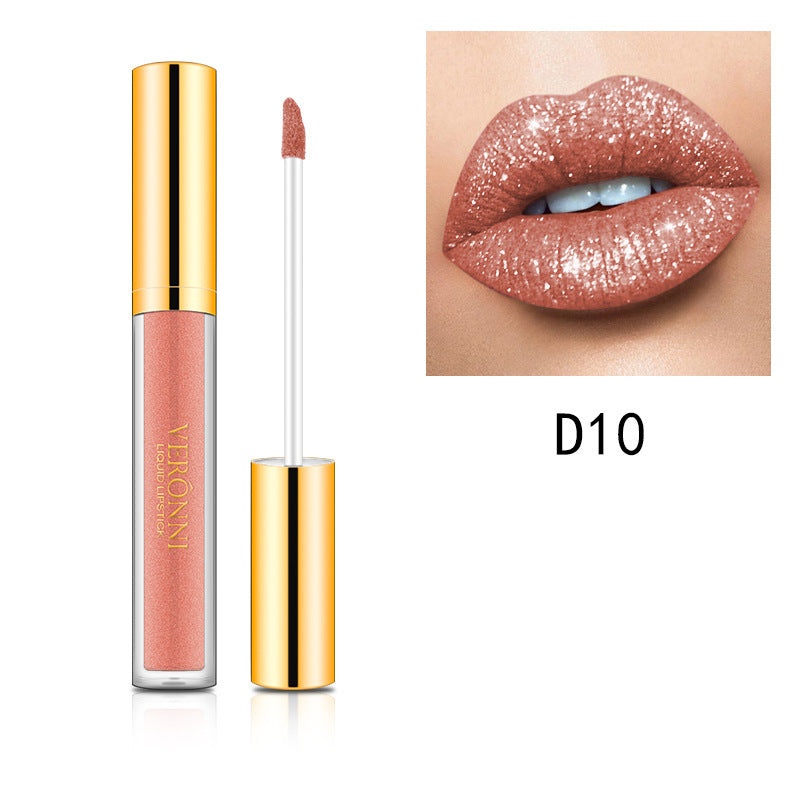 Diamond Pearl Magic Color Shiny Matte Metal Lip Gloss Lipstick Beauty dealsniper-net D10