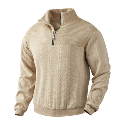 Men's Jacquard Fall Winter Long-sleeved Warm Pullover Men Gym From House