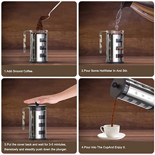 French Press Cafetiere 4 Cups Coffee Maker Kitchen DealSniper.net
